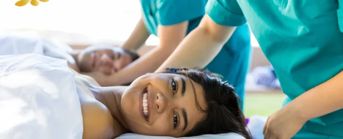 Satisfied Client After her Massage Session